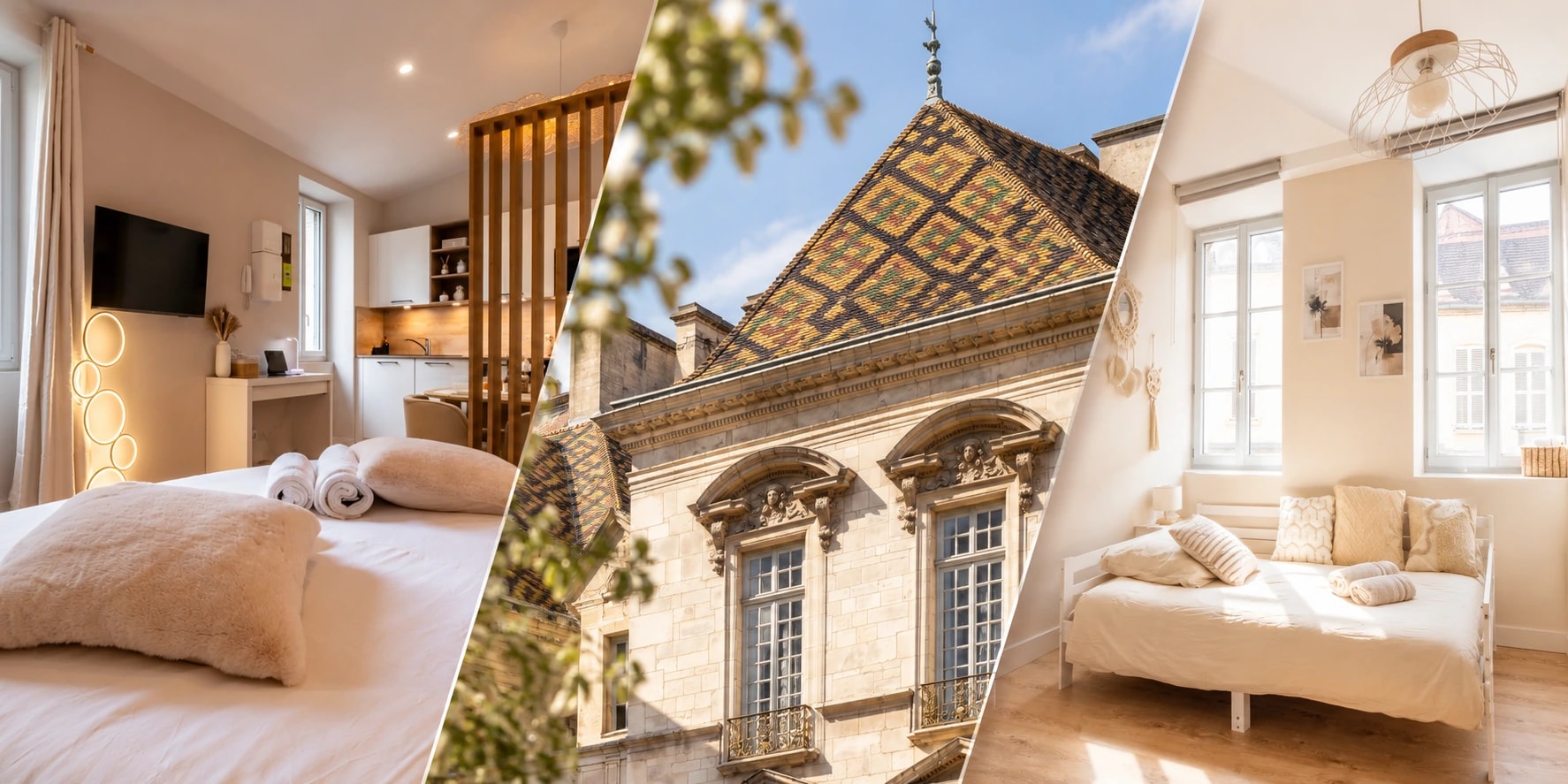 Montage du Volnay, de L’instant Berbisey et de l’hôtel de Vogüé à Dijon